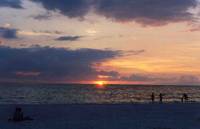 The beautiful setting sun at St. Pete Beach.